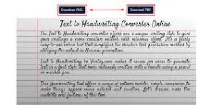 Text to Handwriting Converter – Generate Neat Handwritten Text