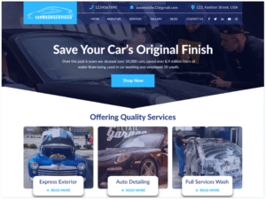 car detailing WordPress theme