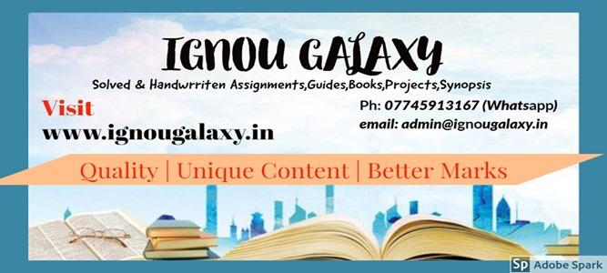 IGNOU Solved Assignment